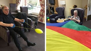 Fife care home Residents enjoy a socially distanced games afternoon